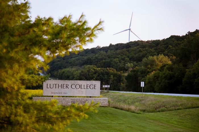 Luther College sign