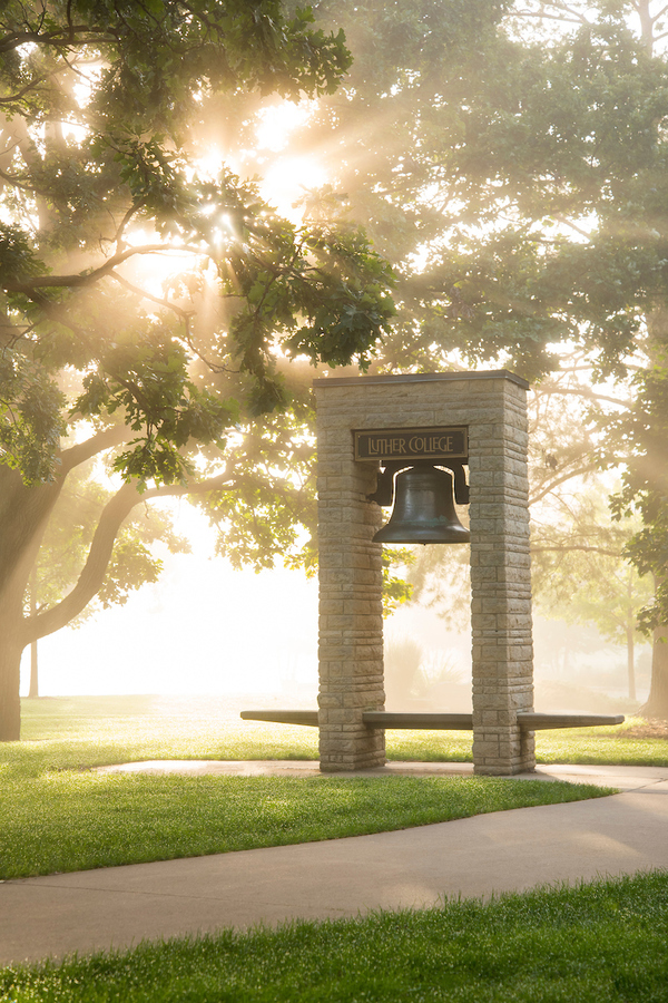 Luther College Bell at Sunrise. Friday, August 26, 2016. Photo by Will Heller
