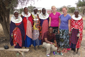 Annie Whiteley ('13) and Rachel Hodapp ('13) collaborate with Professor Lori Stanley to study Maasai traditional medicine in Tanzania.