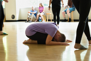 A student participates in the 2018 summer Dance Camp.
