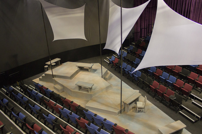 The set for "Love and Information".
