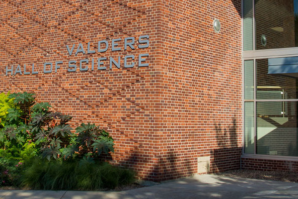 Outside Valders Hall of Science