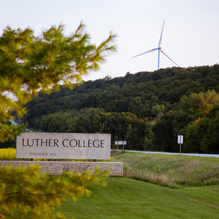Luther College wind turbine.