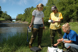 Luther faculty and student research the water quality in Northeast Iowa.