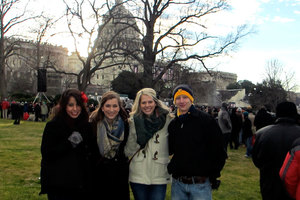 Students in front of the Capitol Building during Washington Semester.