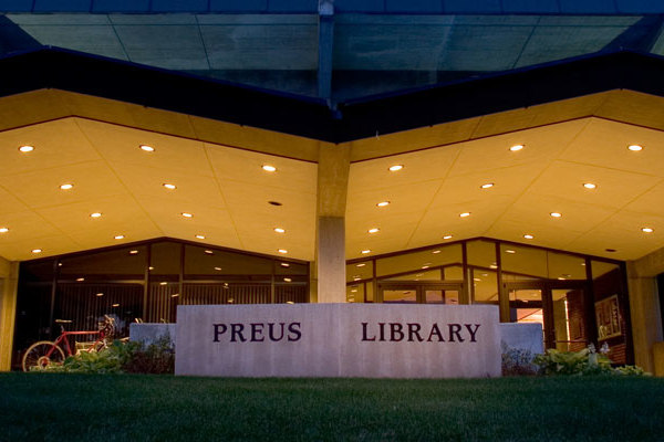 Entrance to Preus Library.