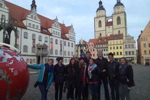 Luther Münster participants on a trip in Wittenberg, Germany.